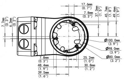 Turret and vandal dome wall arm