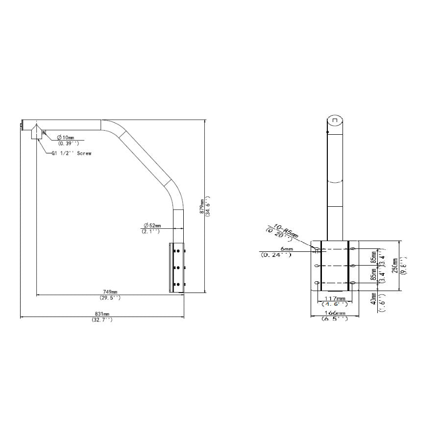 Parapet PTZ Mount