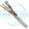 Category 6 Cable, Plenum Rated, White, 1000ft