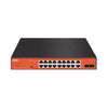 Network Switch | 16+2 Ports | Gigabit | PoE | 200W